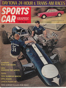 SPORTS CAR GRAPHIC 1967 APR - LANCIA FULVIA HF, OPEL RALLYE, CORTINA